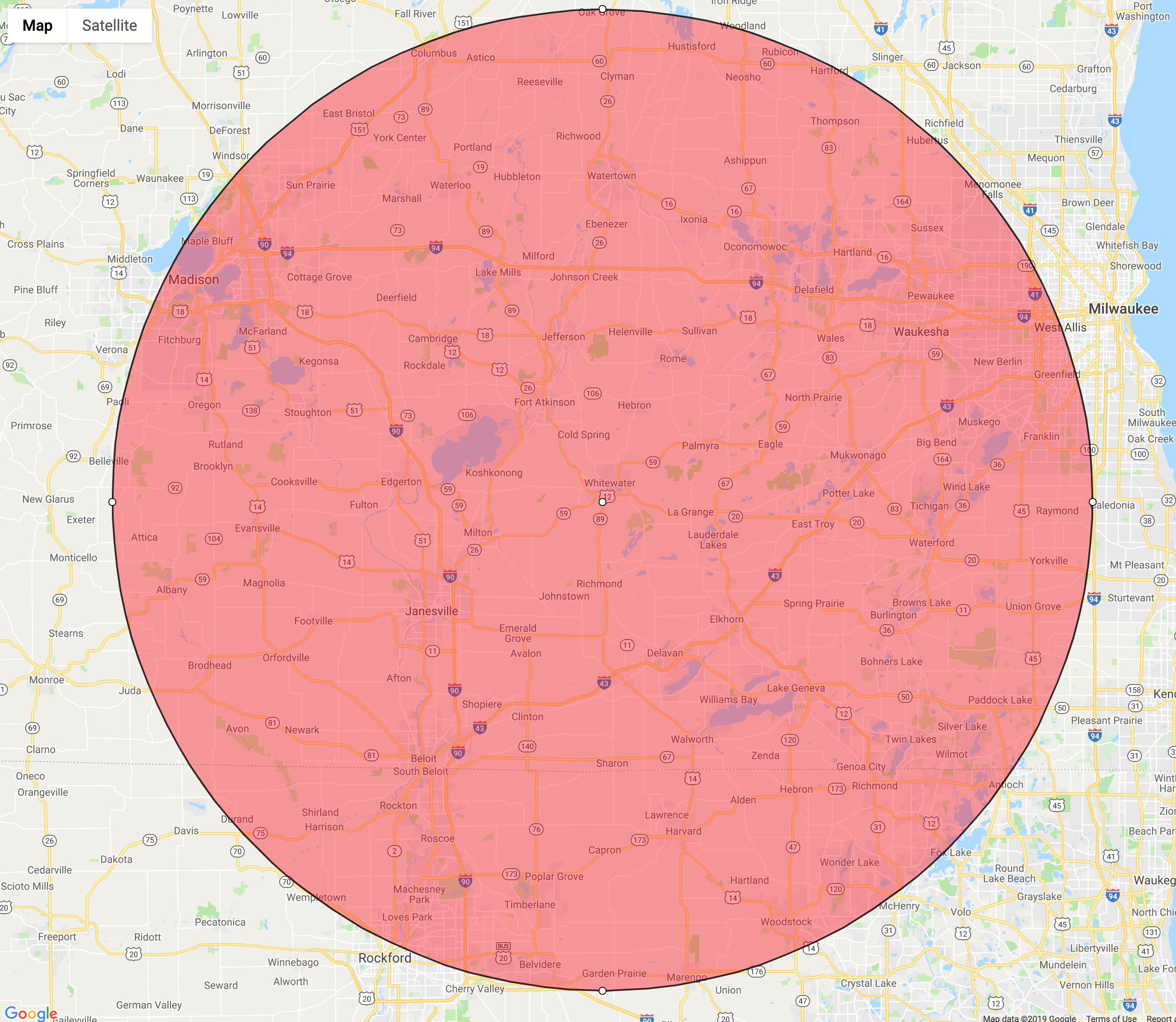 40 Mile Radius Map | My XXX Hot Girl